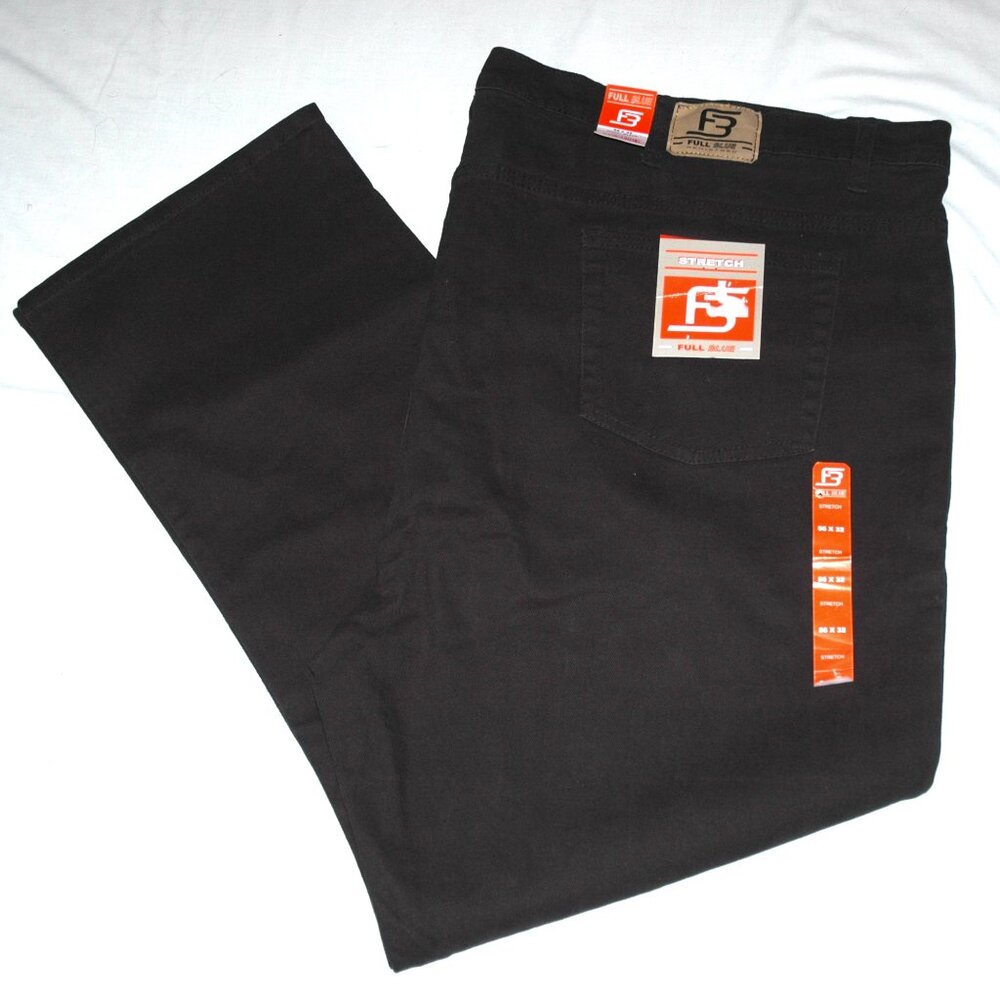 MENS Black STRETCH JEANS  56x30 - NWT